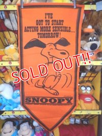 ct-140617-03 PEANUTS / 60's Banner "Snoopy" Orange