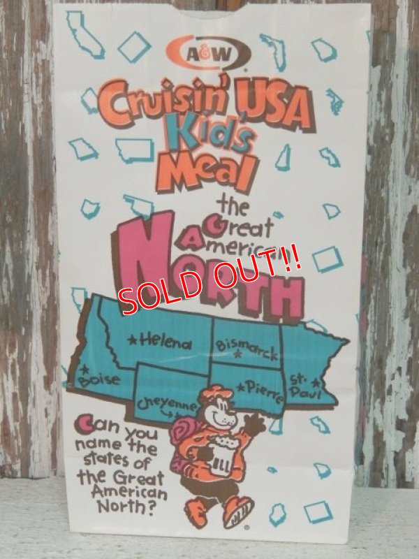 画像1: dp-131105-06 A&W / 1997 Paper Bag "Cruisin' Kid's Meal The Great American North"