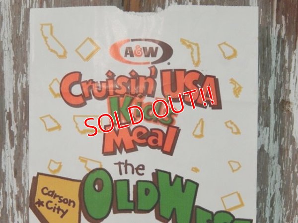 画像2: dp-131105-06 A&W / 1996 Paper Bag "Cruisin' Kid's Meal The Old West"