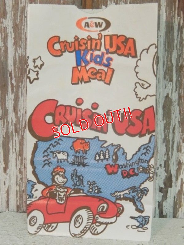 画像1: dp-131105-06 A&W / 1996 Paper Bag "Cruisin' Kid's Meal Cruisin' USA"