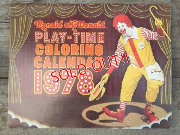 画像1: ct-140701-10 Ronald McDonald Play-Time Coloring Calendar 1978