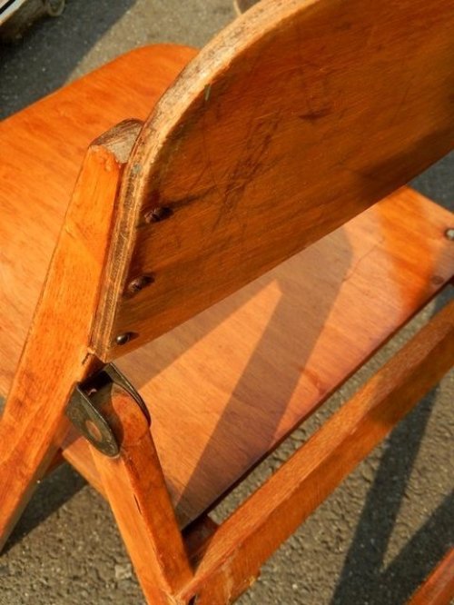 他の写真3: dp-140702-10 Vintage Wood Folding Chair