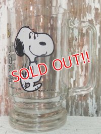 gs-140708-01 Snoopy / 70's Beer Mug "Too much root beer!"