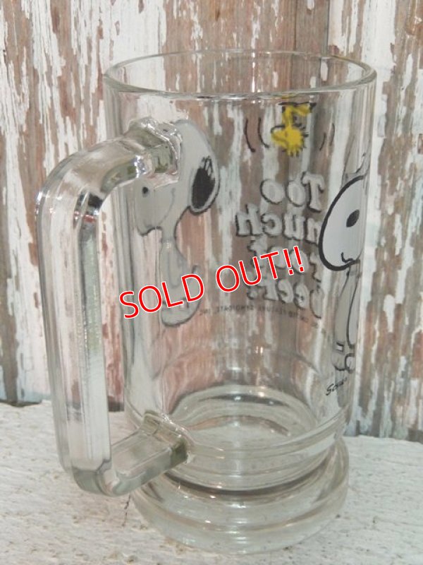 画像5: gs-140708-01 Snoopy / 70's Beer Mug "Too much root beer!"