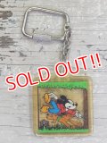 ct-140711-01 Mickey Mouse & Pluto / 70's-80's Keychain (Denmark)