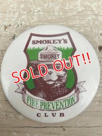 ct-140715-14 Smokey Bear / Pinback "Smokey's Fire Prevention Club"