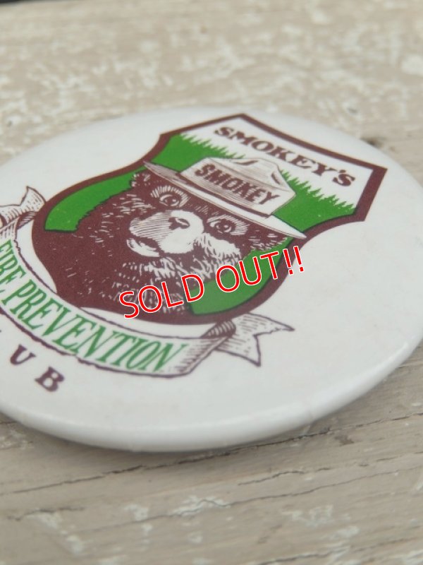 画像2: ct-140715-14 Smokey Bear / Pinback "Smokey's Fire Prevention Club"