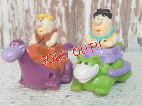 画像2: ct-140722-37 The Flintstones / Denny's 90's Meal Toy "Dino Racers" set