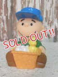 ct-140812-25 PEANUTS / McDonald's 1990 Meal Toy Under-3 "Charlie Brown's Egg Basket"