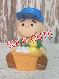 ct-140812-25 PEANUTS / McDonald's 1990 Meal Toy Under-3 "Charlie Brown's Egg Basket"