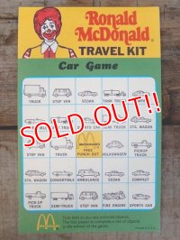 ct-140701-20 McDonald's / Ronald McDonald 70's-80's Travel Kit Car Game