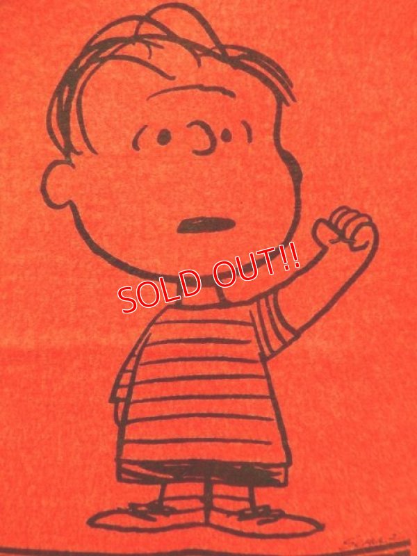 画像3: ct-140617-02 PEANUTS / 60's Banner "Linus" Red