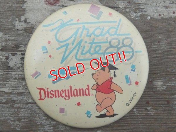 画像1: pb-130909-01 Disneyland / Winnie the Pooh '89 Grad Nite Pinback