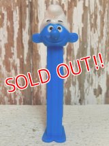 pz-130917-04 Smurf / 90's PEZ Dispenser (Blue stem)