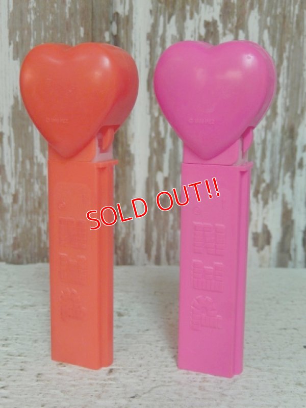 画像5: pz-130917-04 Neon Valentine's Heart / 90's PEZ Dispenser set of 2