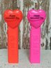 画像1: pz-130917-04 Neon Valentine's Heart / 90's PEZ Dispenser set of 2 (1)