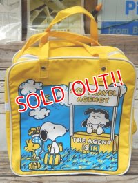 ct-140901-05 Snoopy / 70's Nylon Travel Bag