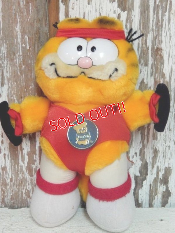 画像1: ct-140909-25 Garfield / R.DAKIN 80's Plush Doll "Aerobics"