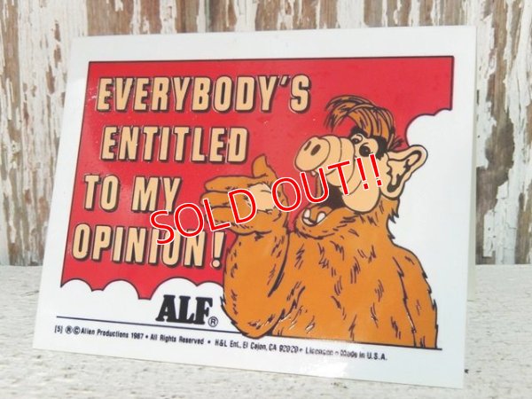 画像1: ct-140916-40 ALF / 80's Plastic sign