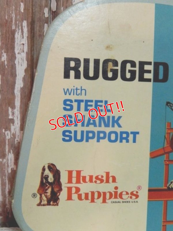 画像3: ct-141001-23 Hush Puppies / 70's Cardboard sign "Rugged with Steel Shank Support"