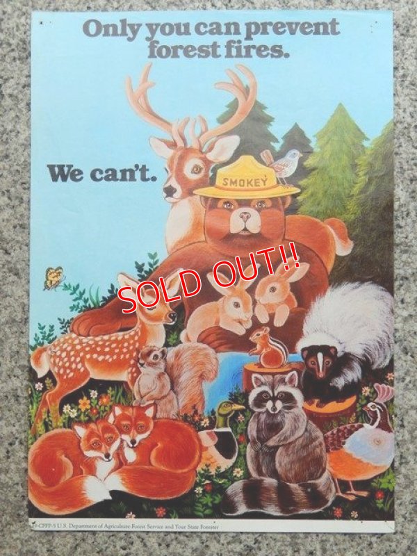 画像1: ct-140715-14 Smokey Bear / 70's Poster