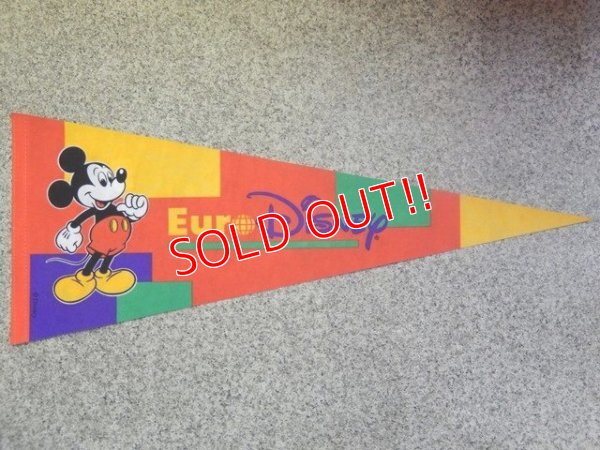 画像1: ct-141007-13 Euro Disney / Mickey Mouse 90's Pennant 