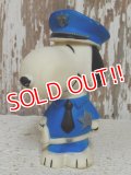 ct-141125-04 Snoopy / 70's Vinyl Squeak Toy "Police" 