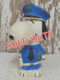 ct-141125-04 Snoopy / 70's Vinyl Squeak Toy "Police" 