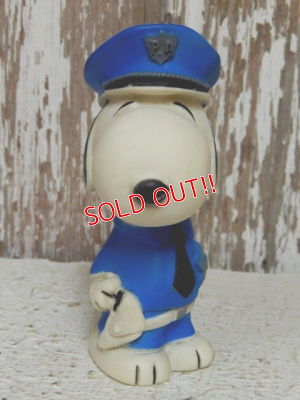 画像2: ct-141125-04 Snoopy / 70's Vinyl Squeak Toy "Police" 