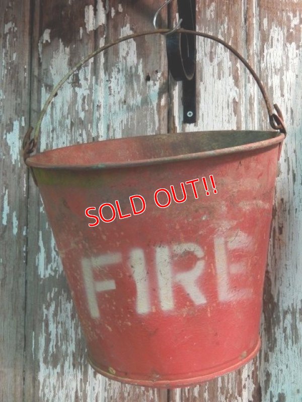 画像1: dp-141201-13 Vintage Steel Bucket (FIRE)