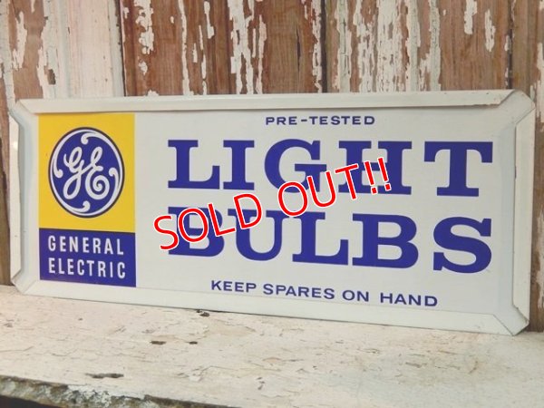 画像4: dp-141126-01 General Electric / 60's-70's LIGHT BULBS W-side metal sign