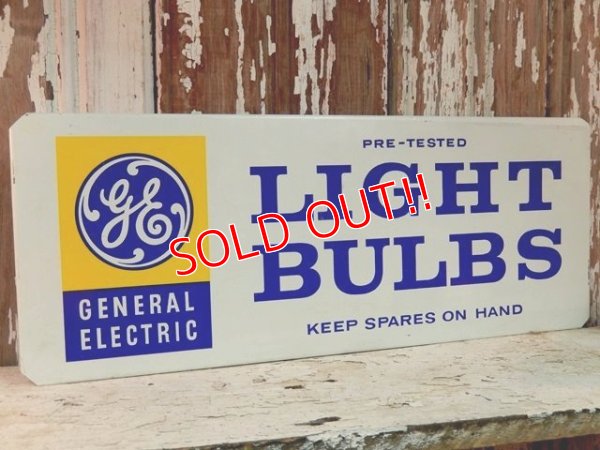 画像1: dp-141126-01 General Electric / 60's-70's LIGHT BULBS W-side metal sign