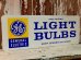 画像1: dp-141126-01 General Electric / 60's-70's LIGHT BULBS W-side metal sign (1)