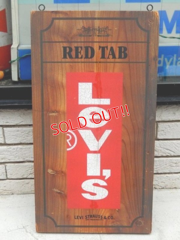 画像1: dp-141201-02 Levi's / Red Tab Wood sign (as is)