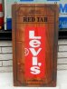 画像1: dp-141201-02 Levi's / Red Tab Wood sign (as is) (1)