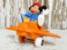 画像1: ct-141209-78 Mickey Mouse / Bully 80's PVC w/Air Plane (1)