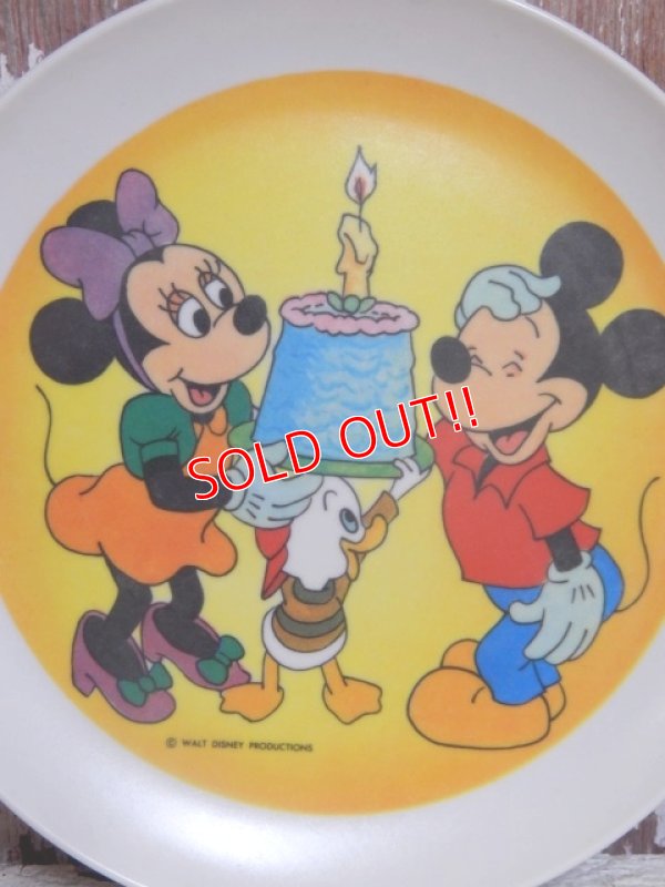 画像2: ct-141216-48 Mickey Mouse & Minnie Mouse / 70's Plastic Plate