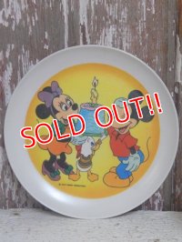 ct-141216-48 Mickey Mouse & Minnie Mouse / 70's Plastic Plate