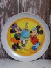 画像1: ct-141216-48 Mickey Mouse & Minnie Mouse / 70's Plastic Plate (1)