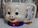 画像1: ct-150101-41 Porky Pig / Applause 1989 Ceramic Face Mug (1)