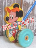 ct-141216-24 Mickey Mouse / The Gong Bell 50's Push Toy