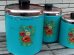 画像2: dp-150101-10 Ransburg / Vintage Turquoise blue canister 4pc (2)