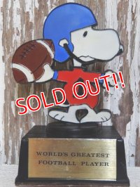 ct-150127-02 Snoopy / AVIVA 70's Trophy "World's Greatest Football Player"