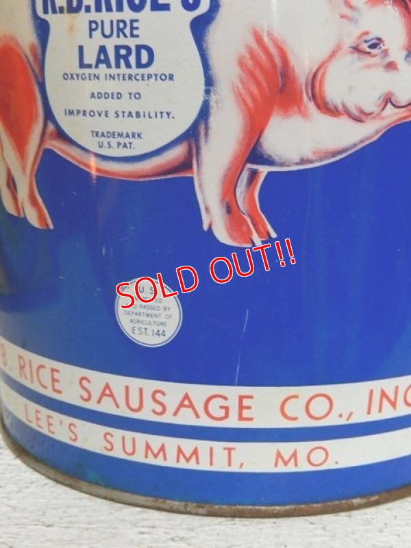 画像5: ct-150210-09 R.B.Rice Sausage Company / 50's Lard Tin Can