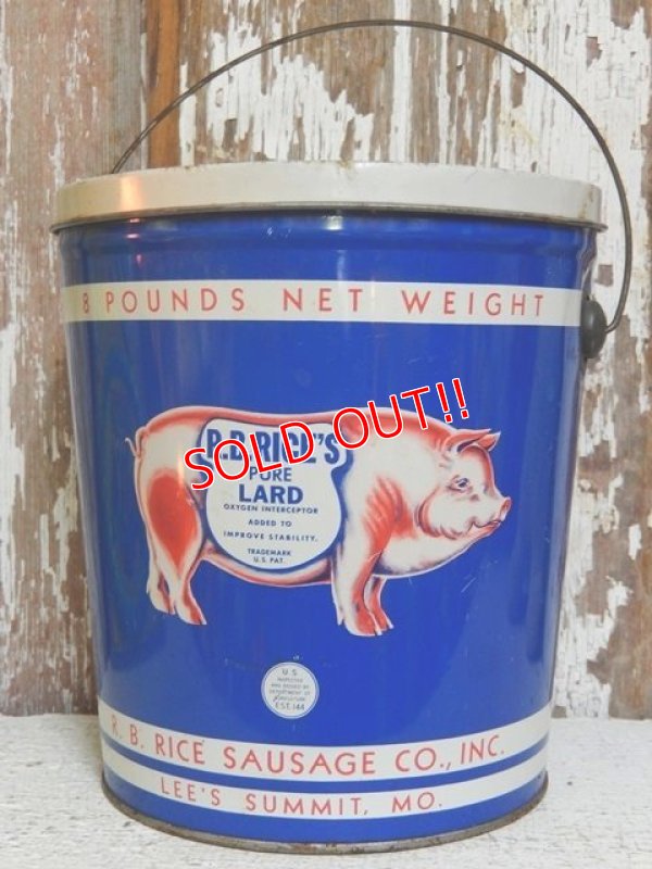 画像1: ct-150210-09 R.B.Rice Sausage Company / 50's Lard Tin Can