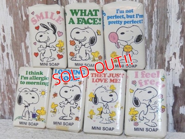 画像1: ct-150302-74 Snoopy / 70's MINI SOAP 7pc set