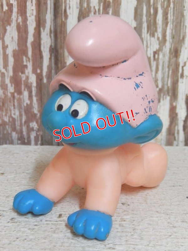 画像1: ct-150311-25 Baby Smurf / 90's Soft Vinyl Doll