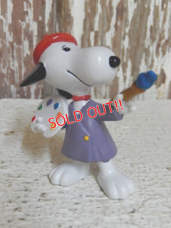 画像1: ct-150311-17 Snoopy / Schleich PVC "Painter"