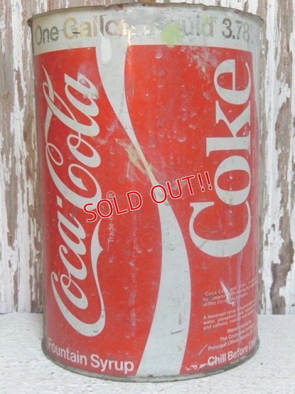 画像1: dp-150317-17 Coca Cola / 1 Gallon Fountain Syrup Can