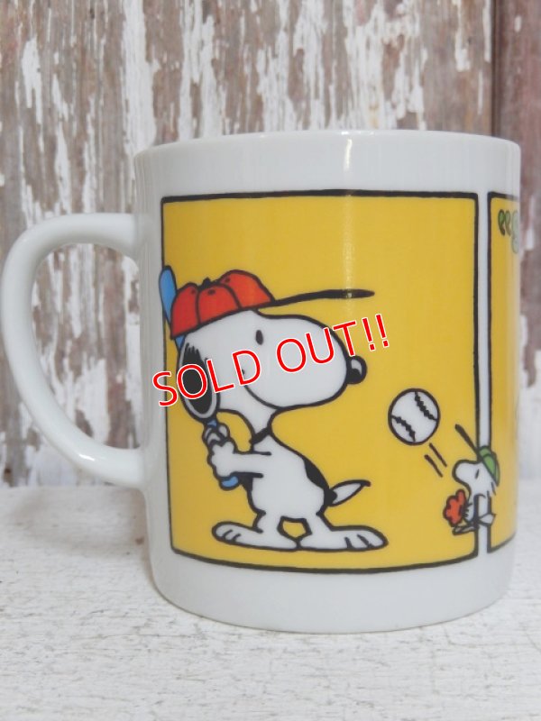 画像1: ct-150428-09 Snoopy / 70's-80's Mug "Baseball"